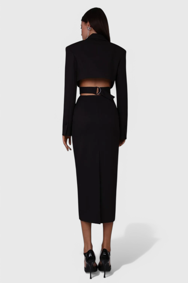 Bernice Cut-Out Midi Blazer Dress