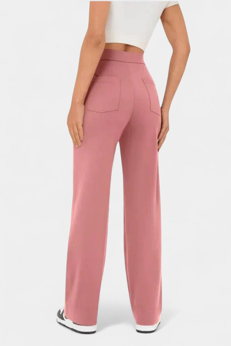 Nova High-Waisted Stretch Straight-Leg Pants