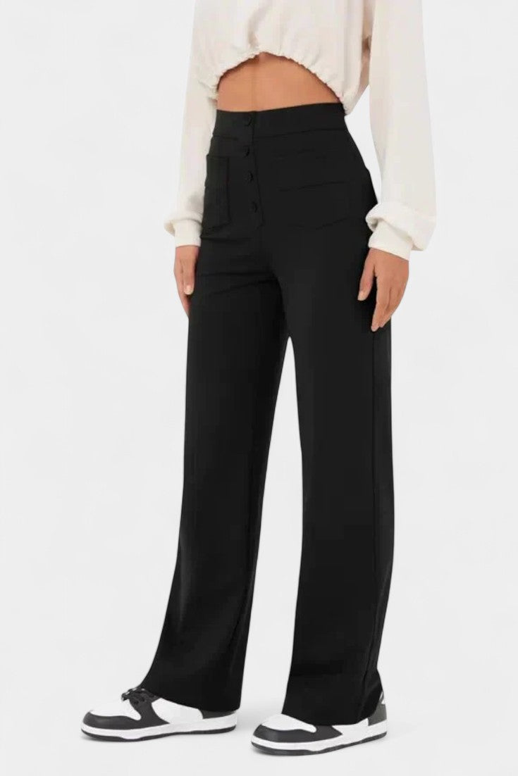 Nova High-Waisted Stretch Straight-Leg Pants