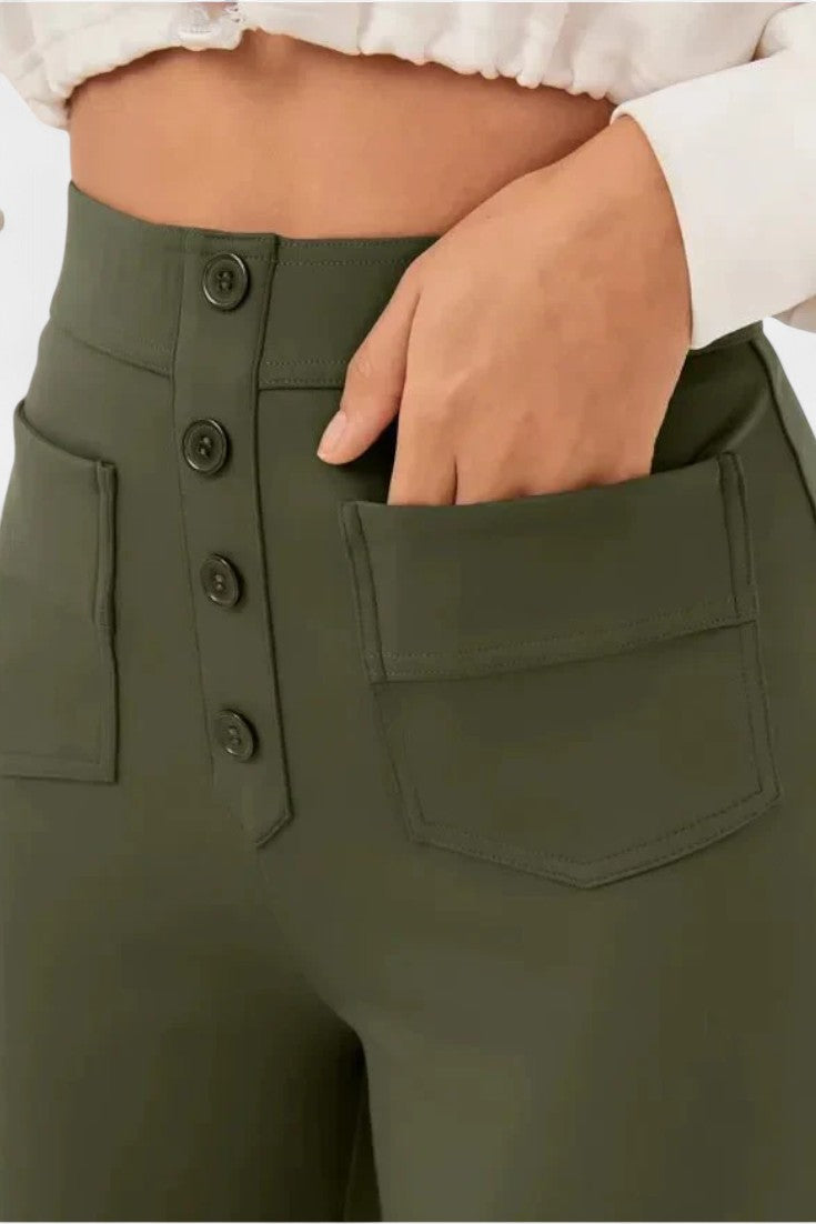 Nova High-Waisted Stretch Straight-Leg Pants