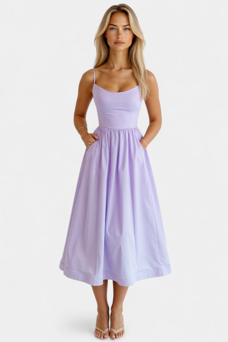 Marvelle Sleeveless Flowy Midi Dress