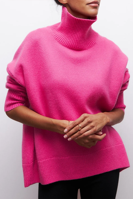 Kaisey Cloudless Sky Turtleneck Oversized Jumper