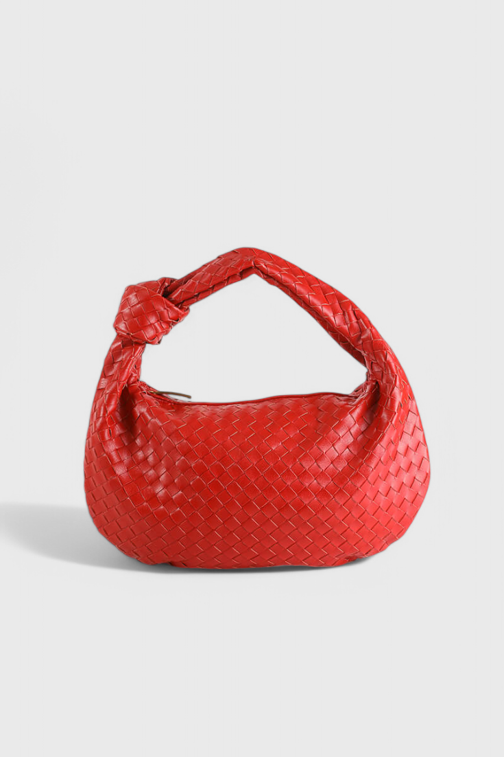 Sage Medium Woven Shoulder Satchel