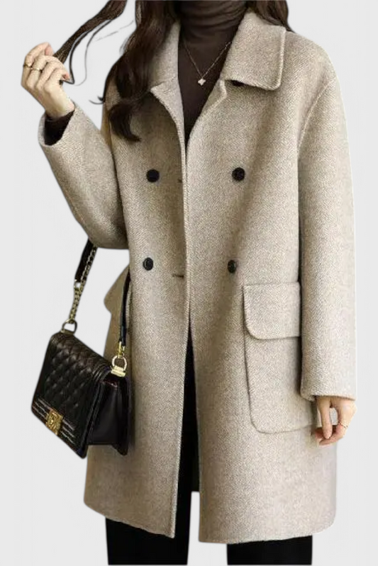 Camille Classic Double-Breasted Wool Coat
