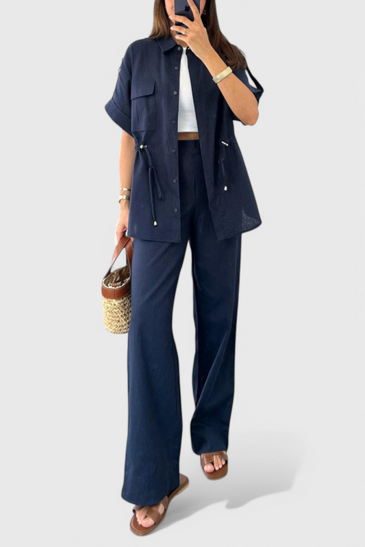 Lani Relaxed Two-Piece Shirt and Trousers Set