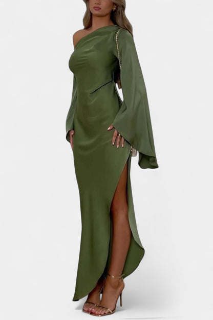Keisha One-Shoulder Asymmetrical Maxi Dress