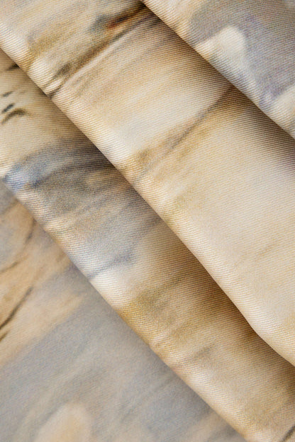 Inna Marble Print High-Waisted Straight Leg Pants