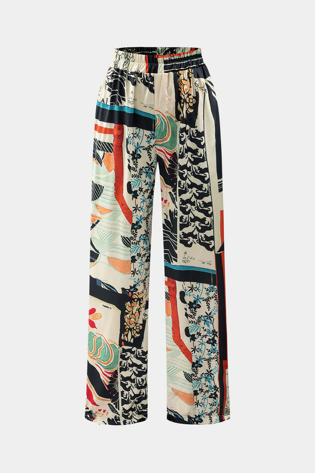 Maple Floral High-Waisted Straight Leg Pants