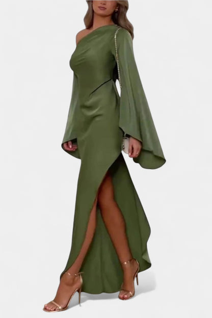 Keisha One-Shoulder Asymmetrical Maxi Dress
