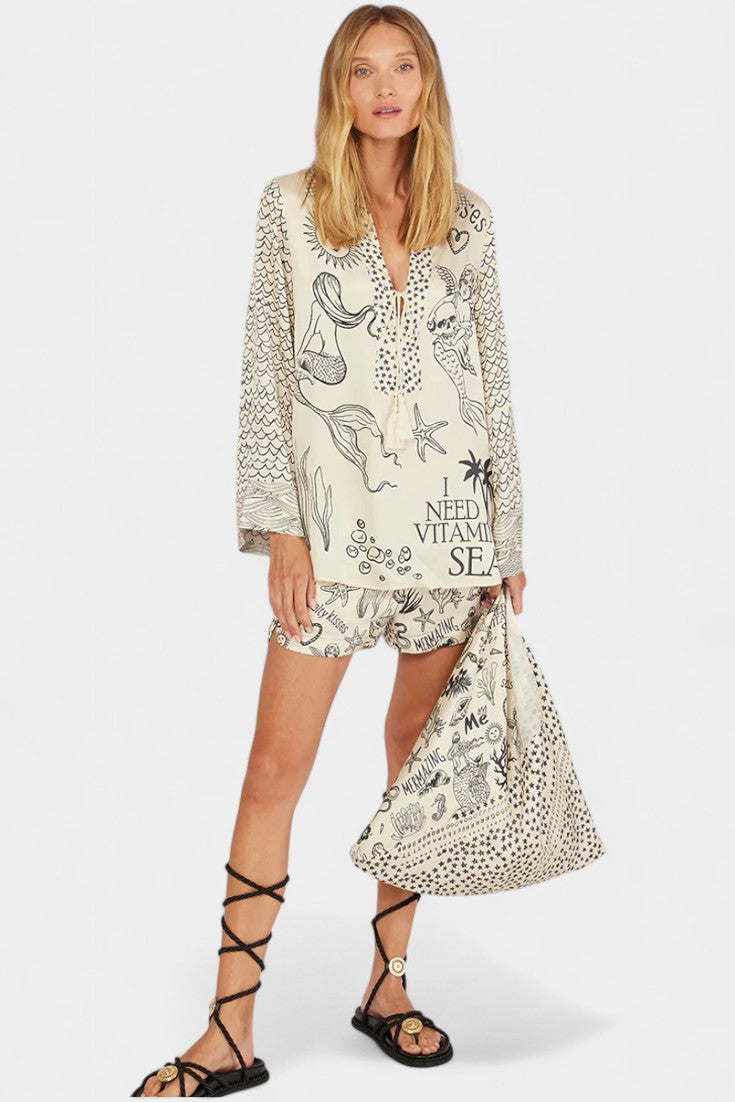 Jayla Printed Shirt and Shorts Set
