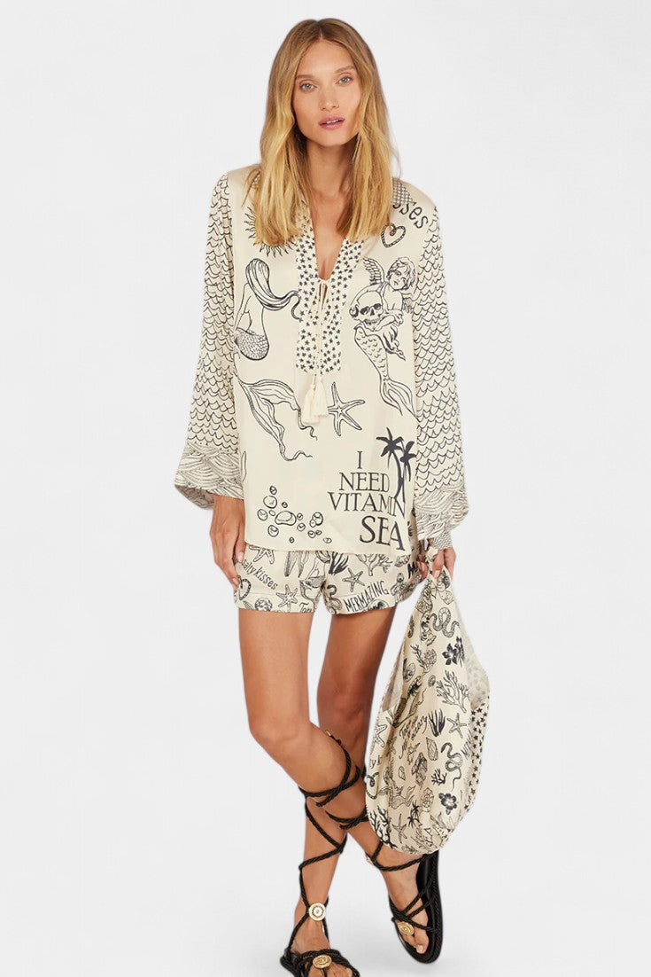 Jayla Printed Shirt and Shorts Set