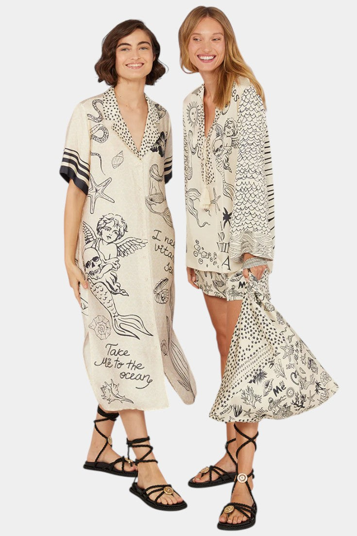 Jayla Printed Shirt and Shorts Set