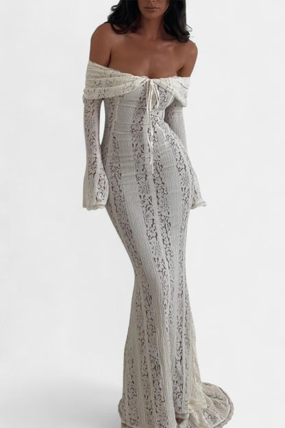 Rosalie Lace Off-Shoulder Maxi Dress
