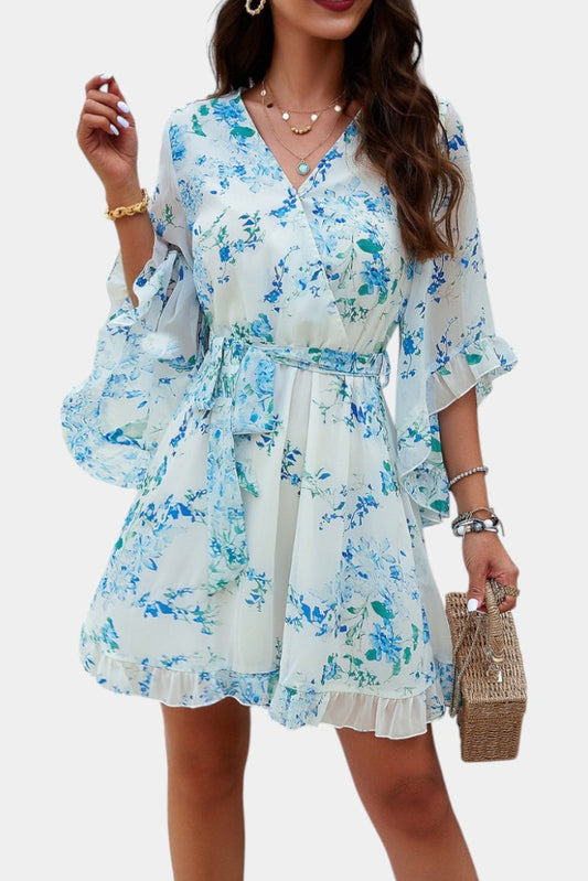 Besa Printed Floral Midi Dress