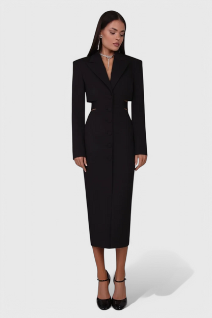 Bernice Cut-Out Midi Blazer Dress