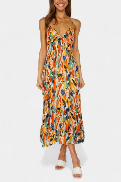 Fiona Vibrant Print Midi Dress
