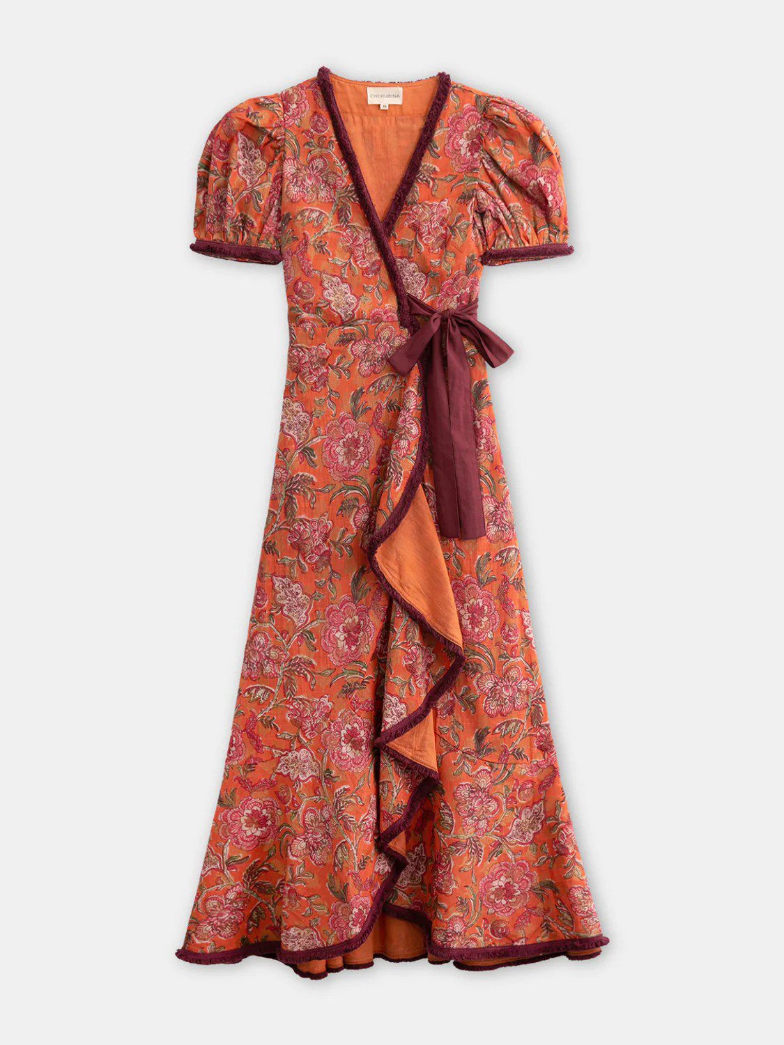 Louisa Asymmetric Puff-Sleeve Dress
