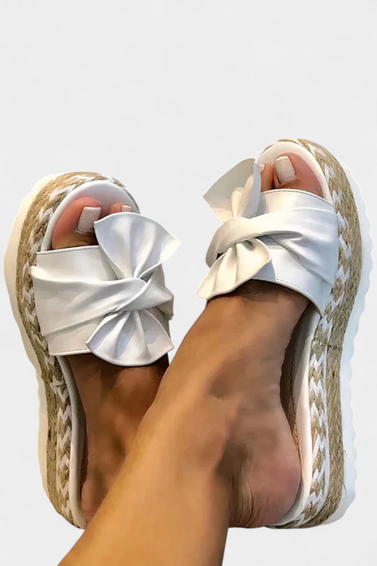 Cveta Espadrille Bow Platform Sandals