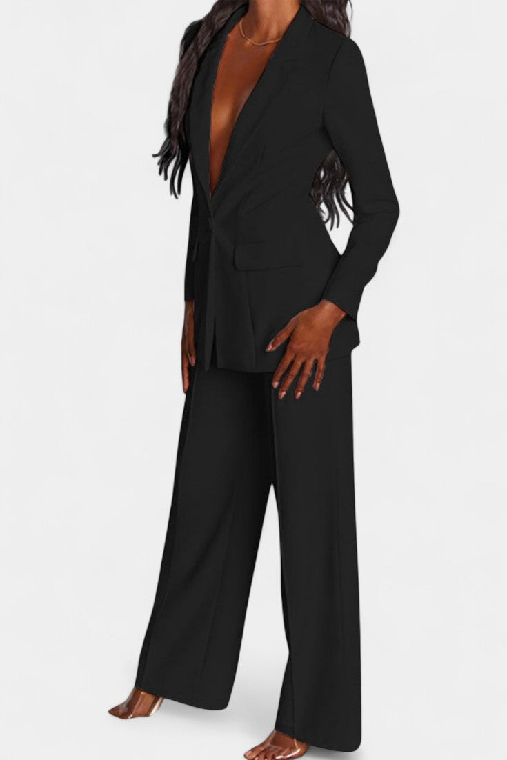 Marnie Tailored Blazer & Wide-Leg Pants Set