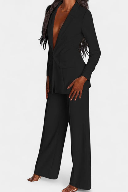 Marnie Tailored Blazer & Wide-Leg Pants Set