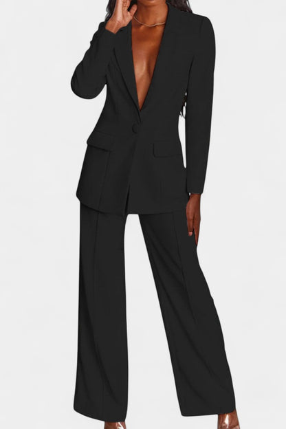Marnie Tailored Blazer & Wide-Leg Pants Set