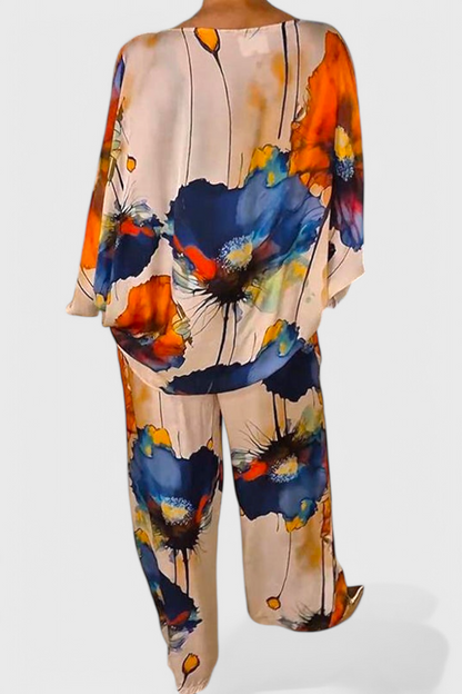 Karoline Floral Two-Piece Set with Relaxed Fit