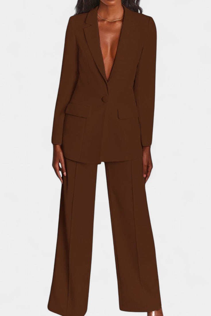Marnie Tailored Blazer & Wide-Leg Pants Set