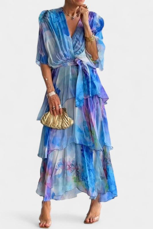 Carol Watercolour Floral Maxi Dress