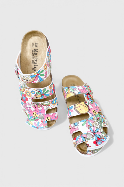 Isolde Buckled Cork Slide Clogs