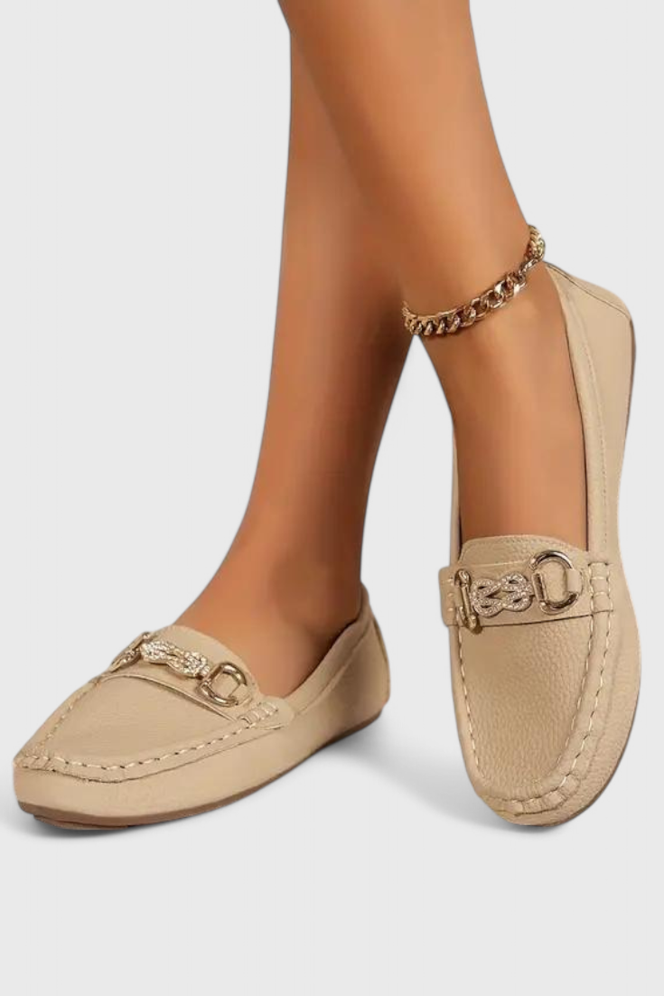 Odette Classic Leather Slip-On Loafers