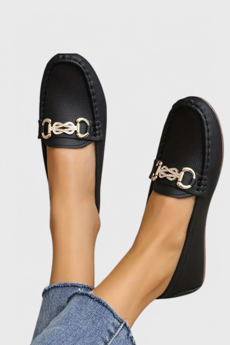 Odette Classic Leather Slip-On Loafers