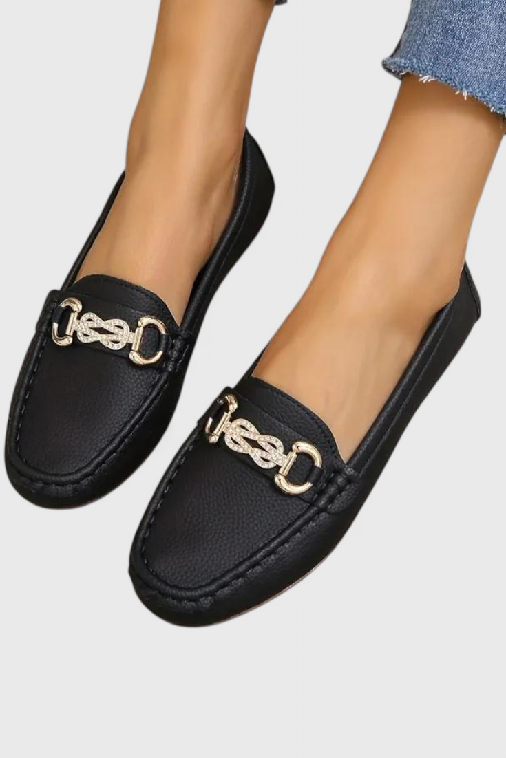 Odette Classic Leather Slip-On Loafers