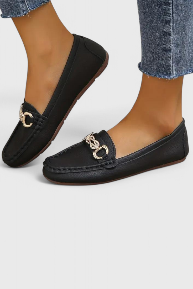 Odette Classic Leather Slip-On Loafers