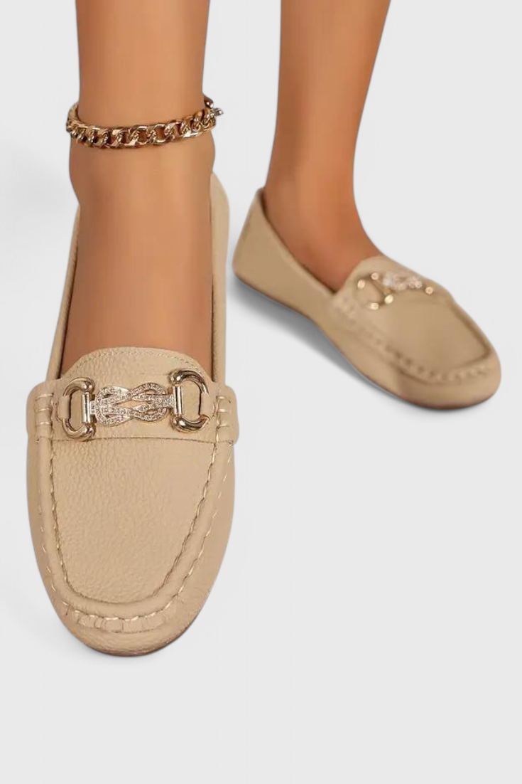 Odette Classic Leather Slip-On Loafers