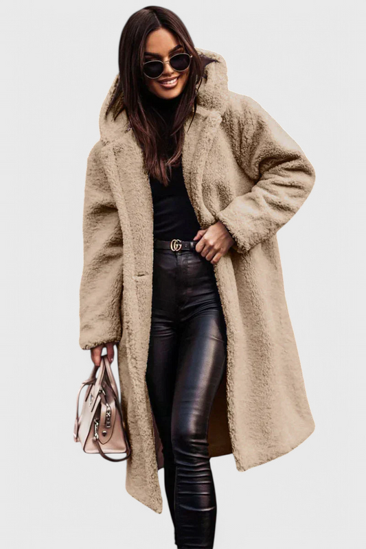 Mila Long Plush Teddy Coat