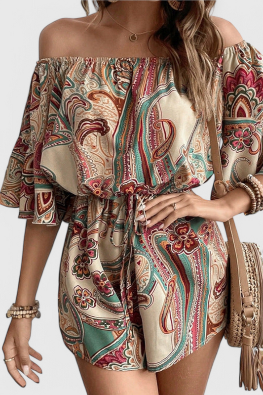 Paloma Bohemian Off-Shoulder Romper