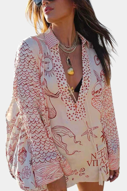 Jayla Printed Shirt and Shorts Set