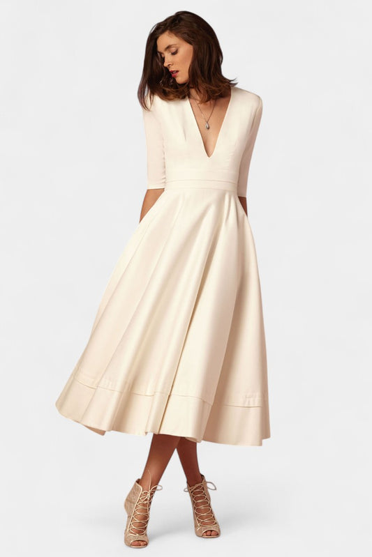Nylah A-Line Swing Midi Dress