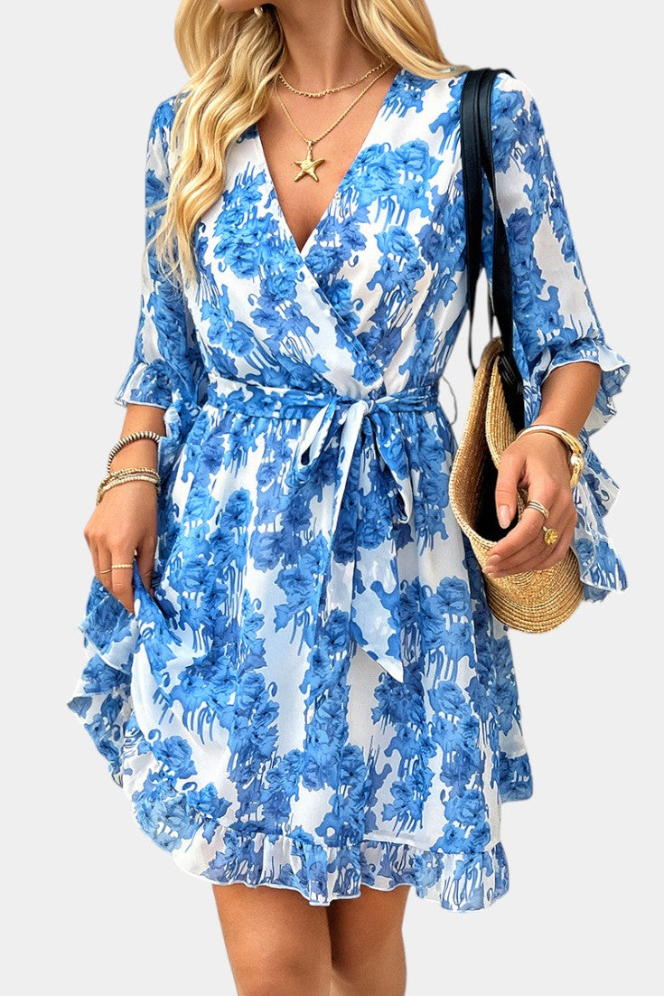 Besa Printed Floral Midi Dress