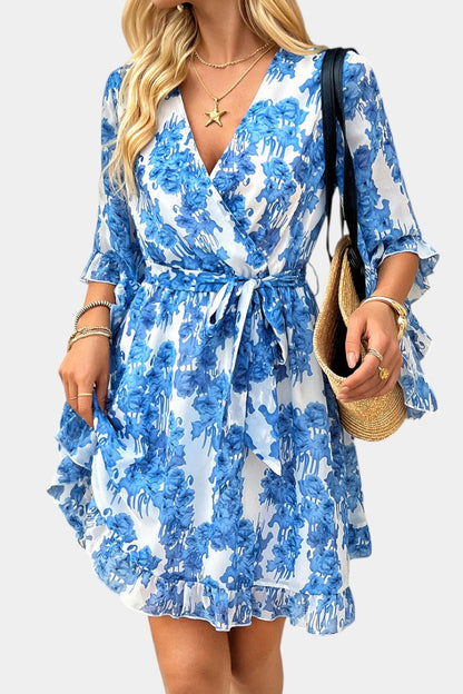 Besa Printed Floral Midi Dress
