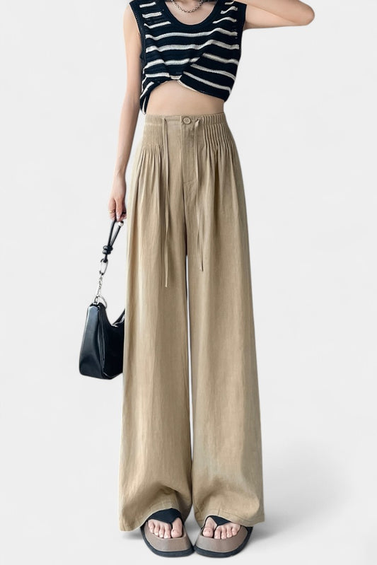 Ilyana High-Waist Wide-Leg Pants