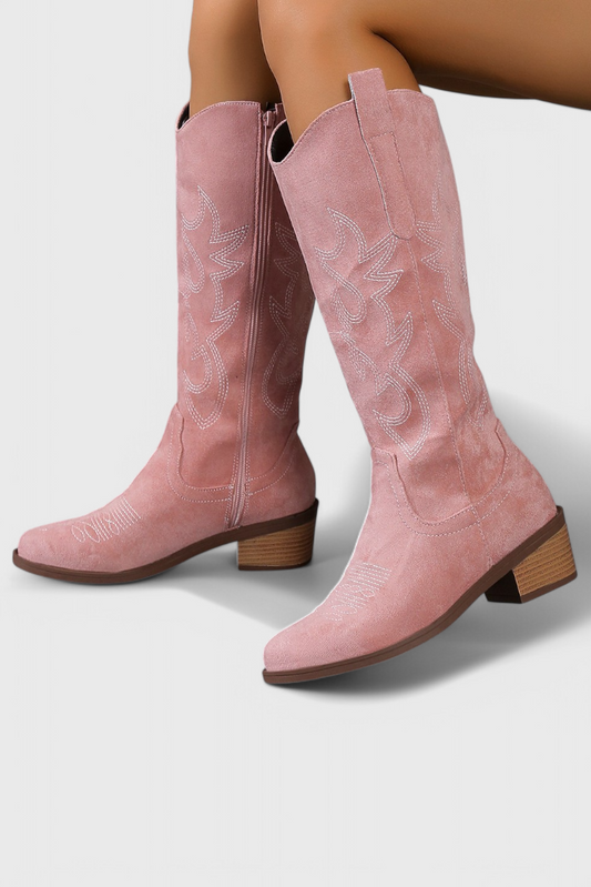 Elka Suede Western Cowboy Boots