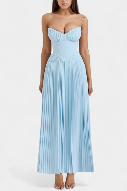 Seraphina Strapless Pleated Bustier Dress