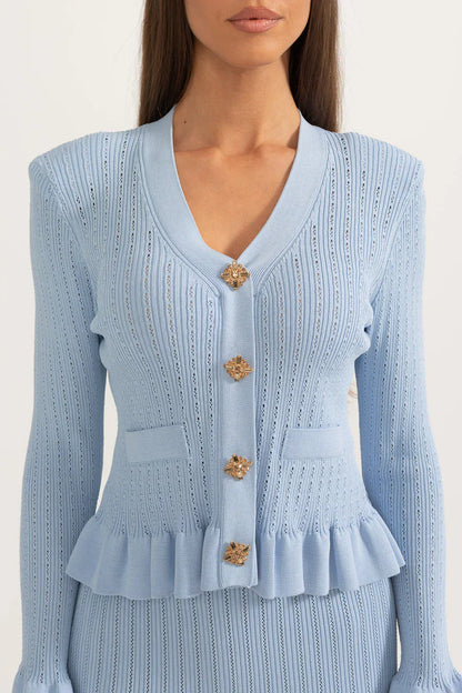 Cressida Refined Knit Midi Dress & Buttoned Top Set