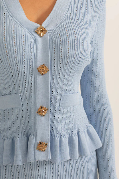 Cressida Refined Knit Midi Dress & Buttoned Top Set