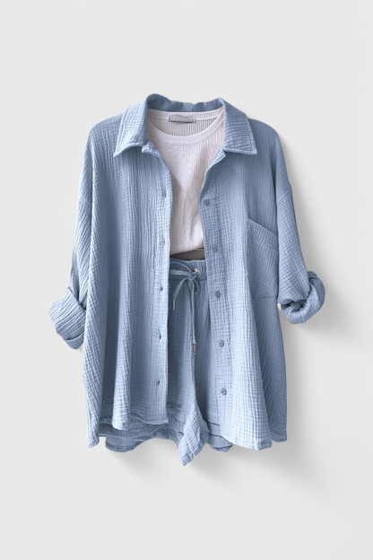 Xenia Relaxed Lounge Collar Set