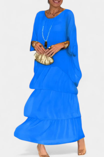 Caroline Tiered Batwing Maxi Dress