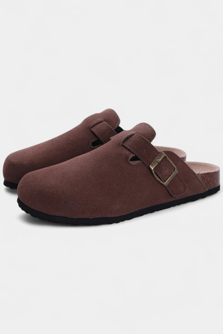Tia Robust Suede Clogs