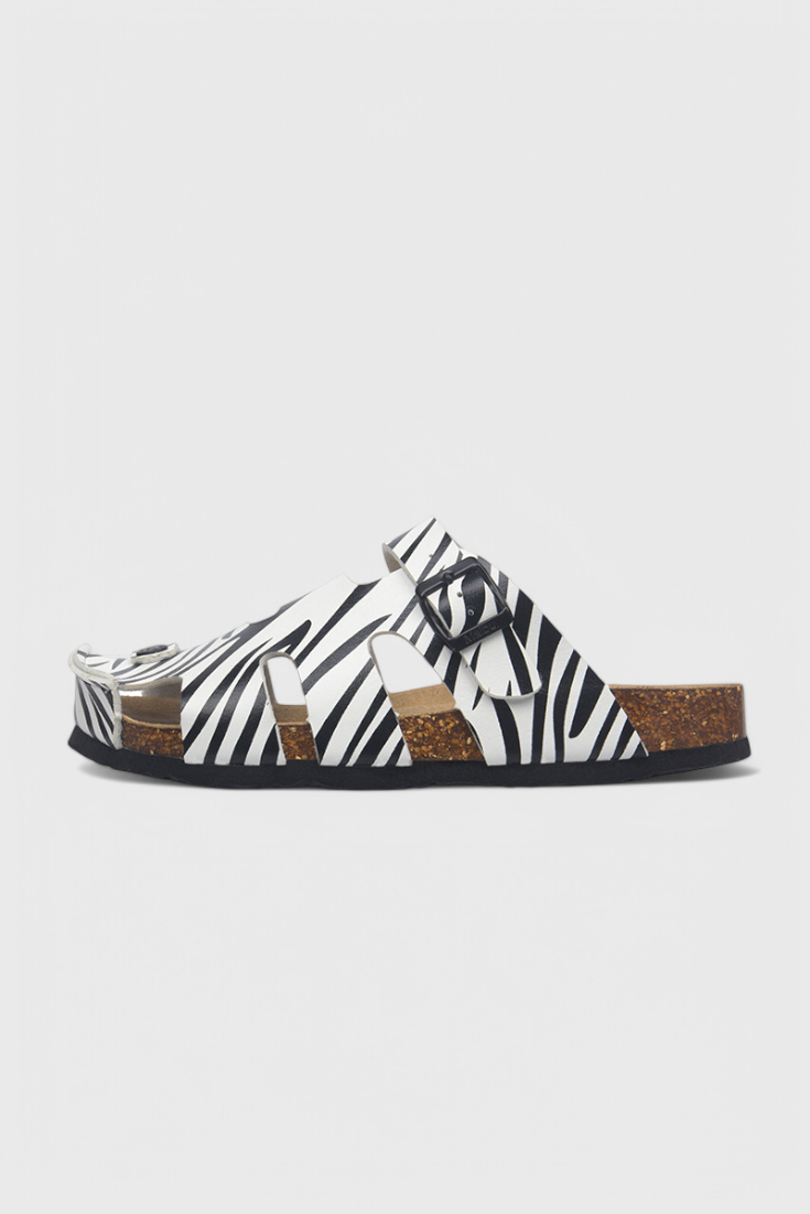 Isolde Buckled Cork Slide Clogs