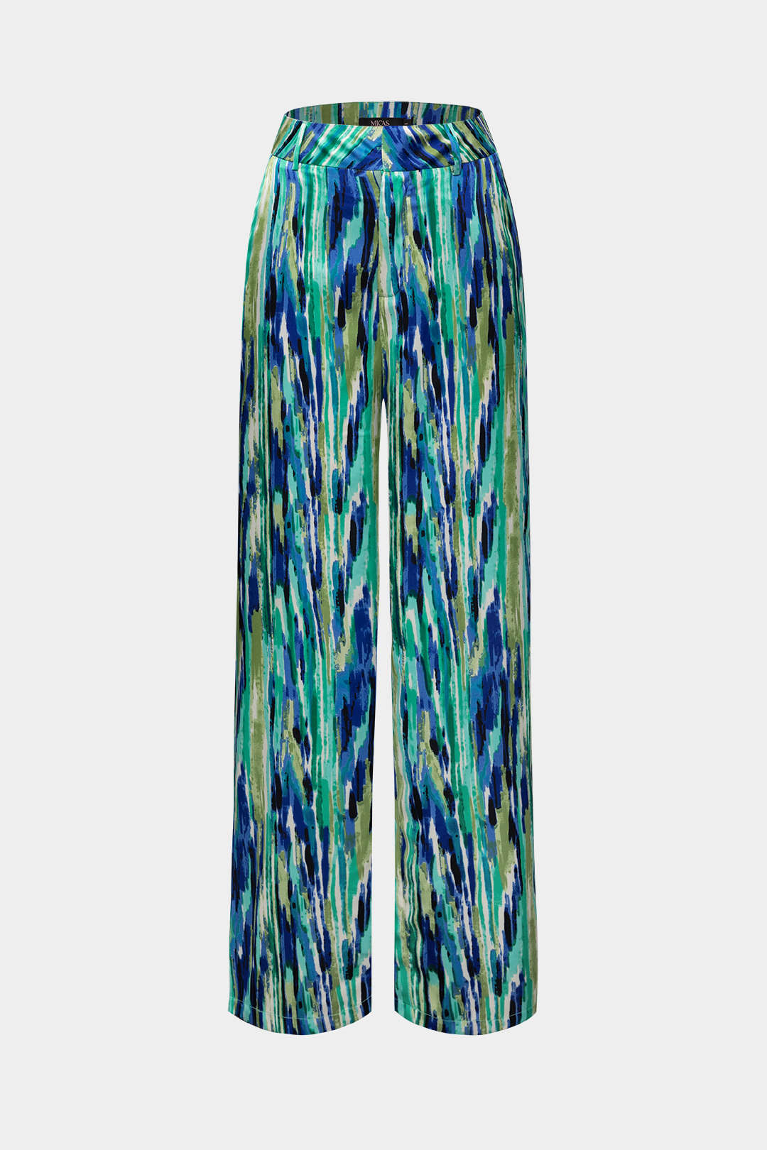 Inna Marble Print High-Waisted Straight Leg Pants